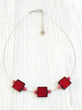 Capiz necklace short / pendant 15mm / BG-1126