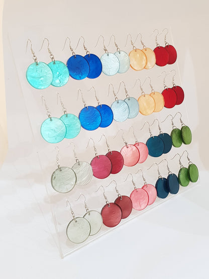 Capiz shell earrings 30mm