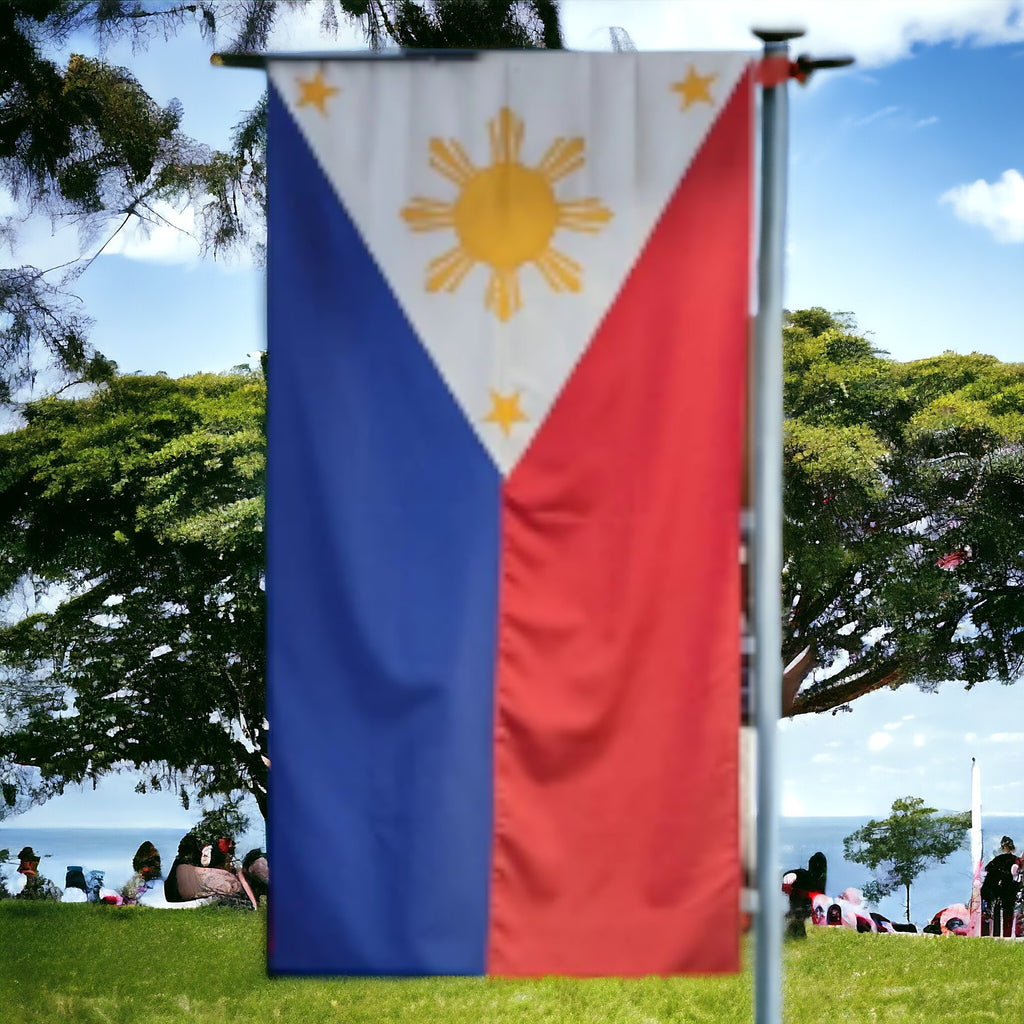 Stoff mit philippinischer Flagge, 90 cm x 170 cm