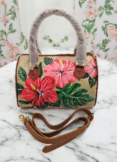 Pandan handpainted Roundbag