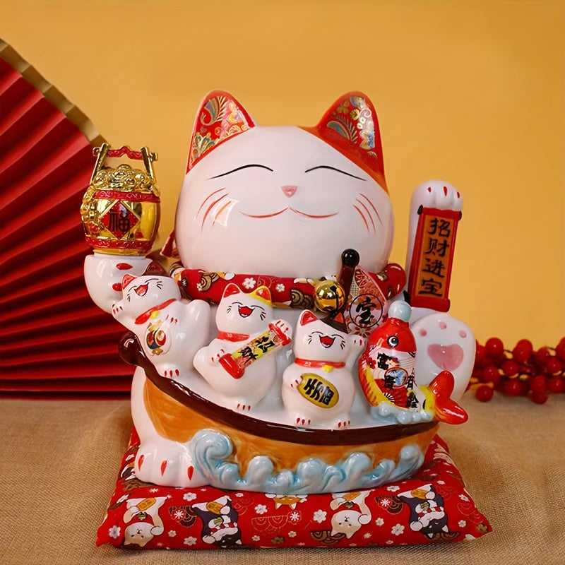 Waving Lucky Cat Figurine 28cmPREORDER EDD 1012days