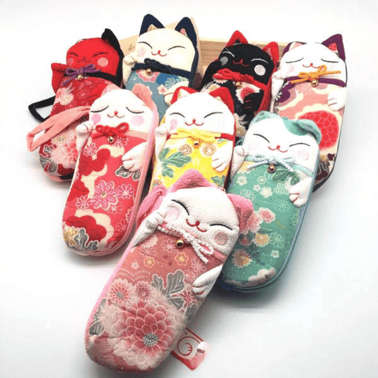 Chic Cherry Blossom  Lucky Cat Glasses Case PREORDER EDD 1012days