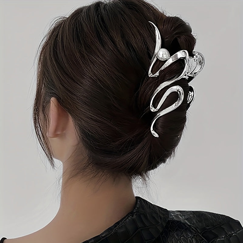 Elegant Large Metal Hair Clip 