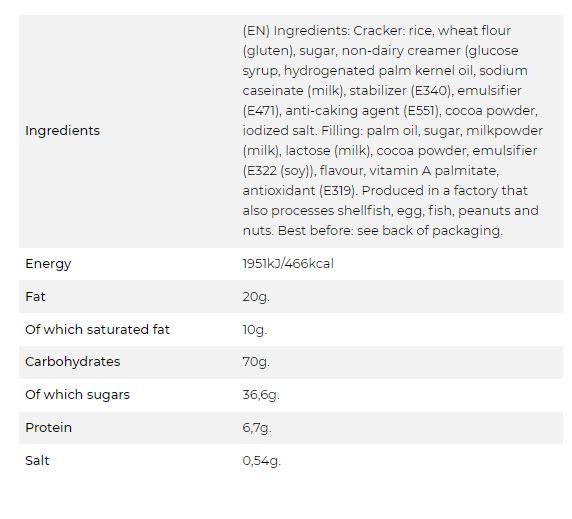 Pillows Choco Filled Cracker 38g