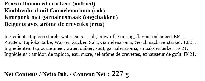 Shrimp Crackers raw chips/Kroepek 227g